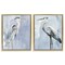 Stupell Industries Heron Birds Standing Blue Sky Framed Floater Canvas Wall Art